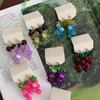 Korean Style Grape Earrings Bohemia Earrings Beads Earrings Creative Fruit Dangle Earring  Vacation