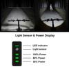USB Rechargeable Smart Sensor Light Set Bicycle Front Headlight Taillight Mountain Bike Front Light Head Lamp Torch