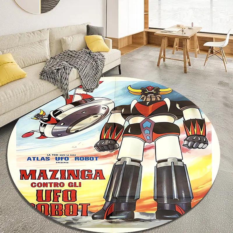 

Grendizer Goldorak Anime Round Area Rug,Carpet Rug for Living Room Bedroom Sofa Playroom Decor,Non-slip Floor Mat Q0018 80cmx80cm