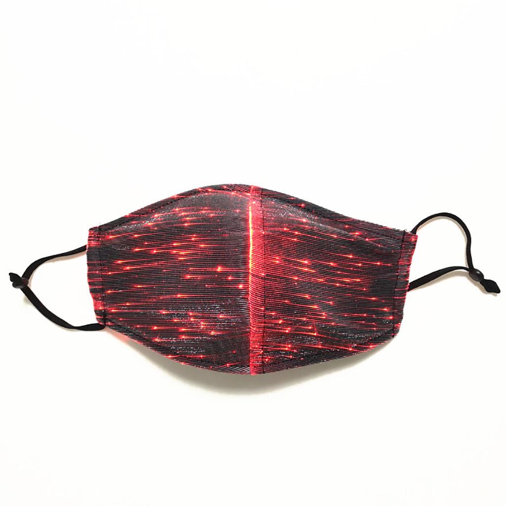 LED Colorful Glowing Nightclub Party Bar Bungee Rechargeable Protective Mask