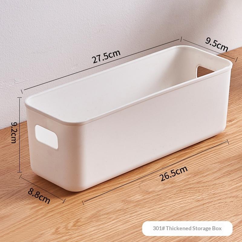 4Pcs Plastic Storage Boxes White Suitable For Drawer Shelf Wardrobe Office Bedside Store Phone Cases Socks Space-Saving