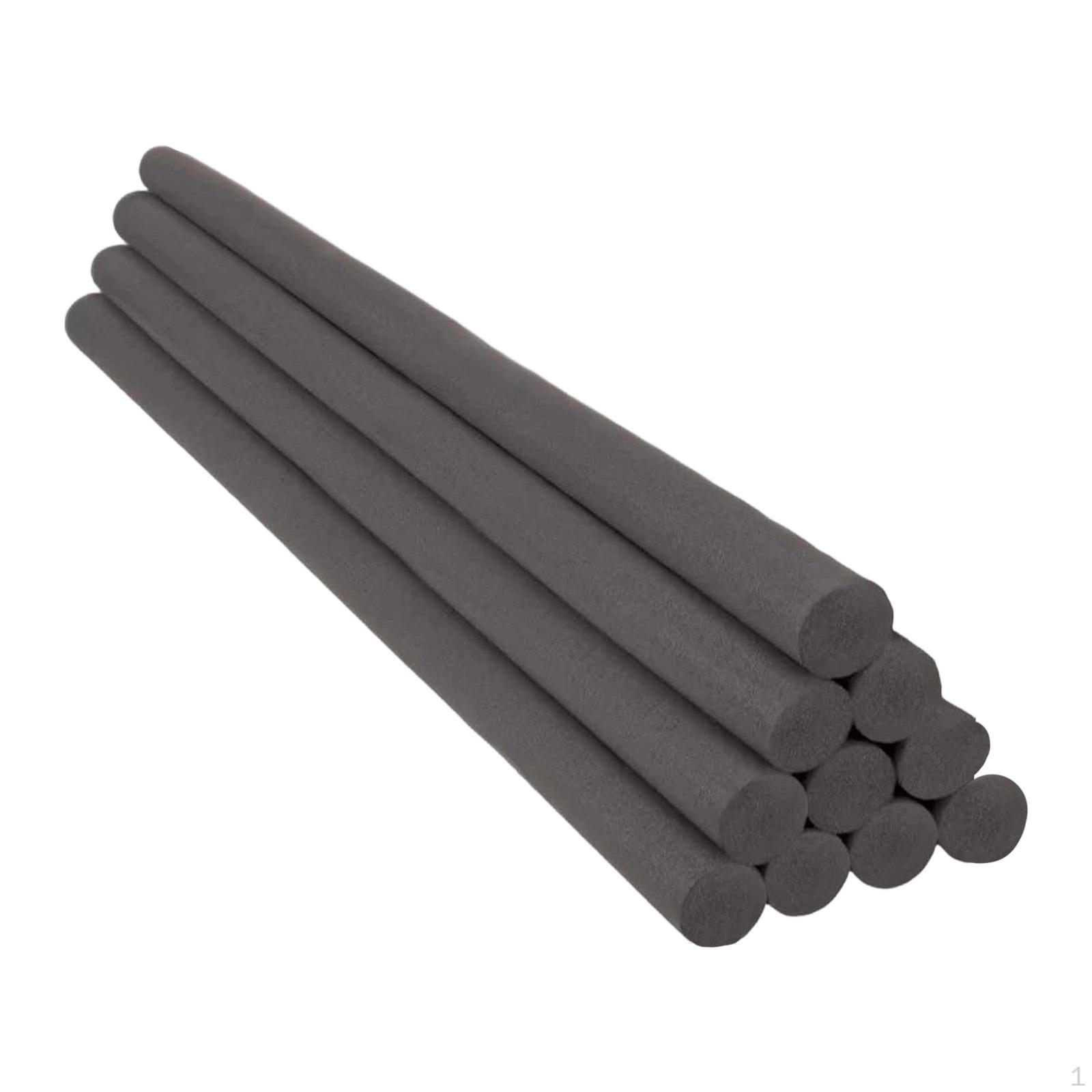 

10 Foam Cylinder Rods, Craft Tubes, DIY Material, Sponge for Matching Decoration, Wedding чорний