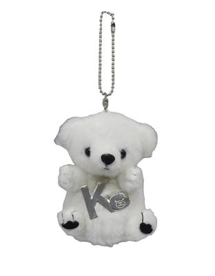 [Take Off] Polar Bear Plush Strap with Initial Charm [K] Angel's Mischief Series