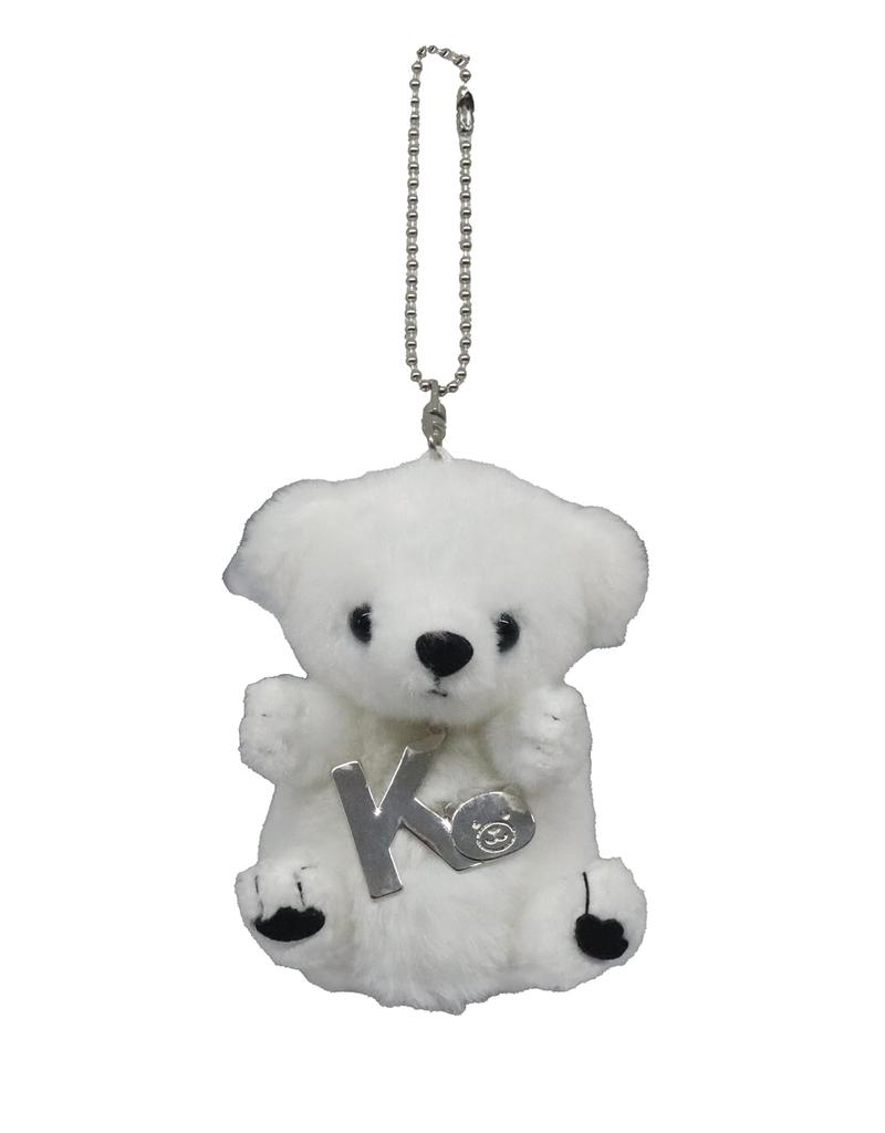[Take Off] Polar Bear Plush Strap with Initial Charm [K] Angel's Mischief Series
