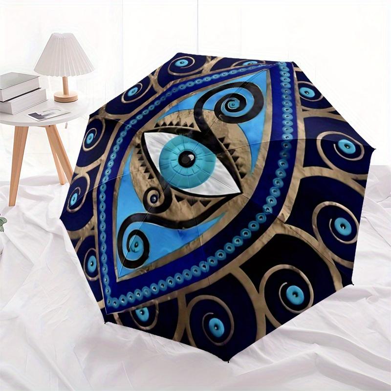 1pc Mystic Eye Automatic Open/Close Umbrella, Portable Folding Umbrella for Everyday Use Yy250826015
