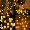 Topamz Solar LED String Lights, 50 LEDs, 7m, with Remote Control, 8 Modes & Timer Function, IP65 Waterproof, Automatic On/Off at Sunset/During the Day