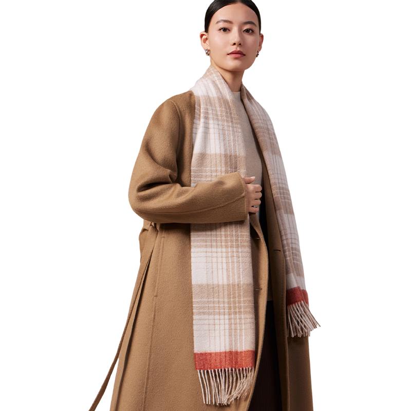 

Шарф Shanghai Story 2025 Осень/Зима 100% кашемир 30x180cm (with fringe)