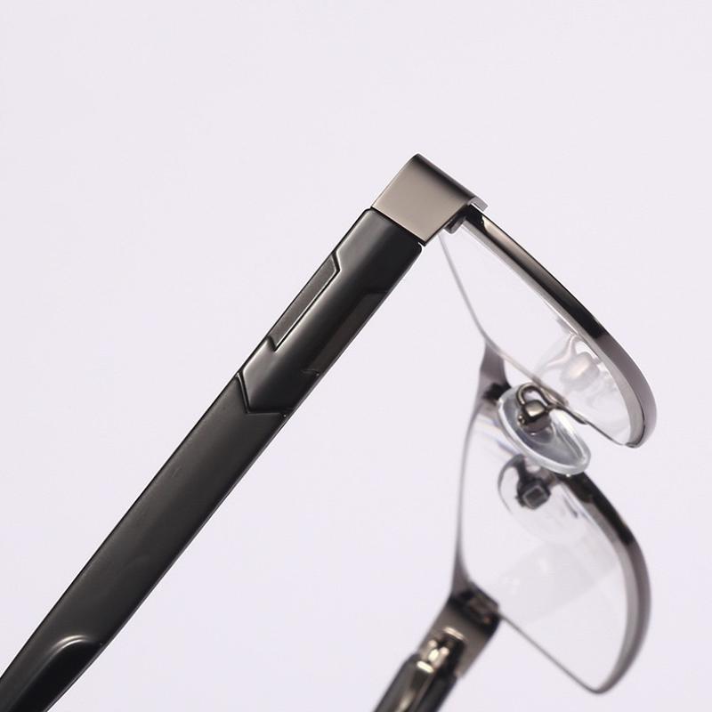 Neue Mode Metall Lesebrille für Herren Ultraleicht Harzlinse Presbyopie Brille +1,0~+4,0 Business Klassisch