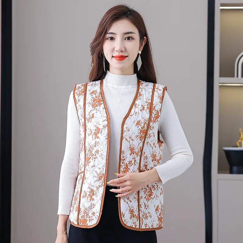 Chinese Style Autumn and Winter Vest Autumn and Winter Coat New Vest Thickened Warm Waistcoat Top