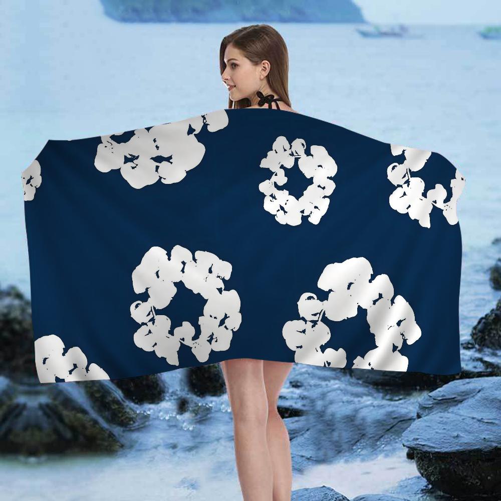 

D-Denim T-Tears Beach Towel For Kids Bath Towel Pool Towel Vacation Gift Picnic Party Gift W30*H60(CM)