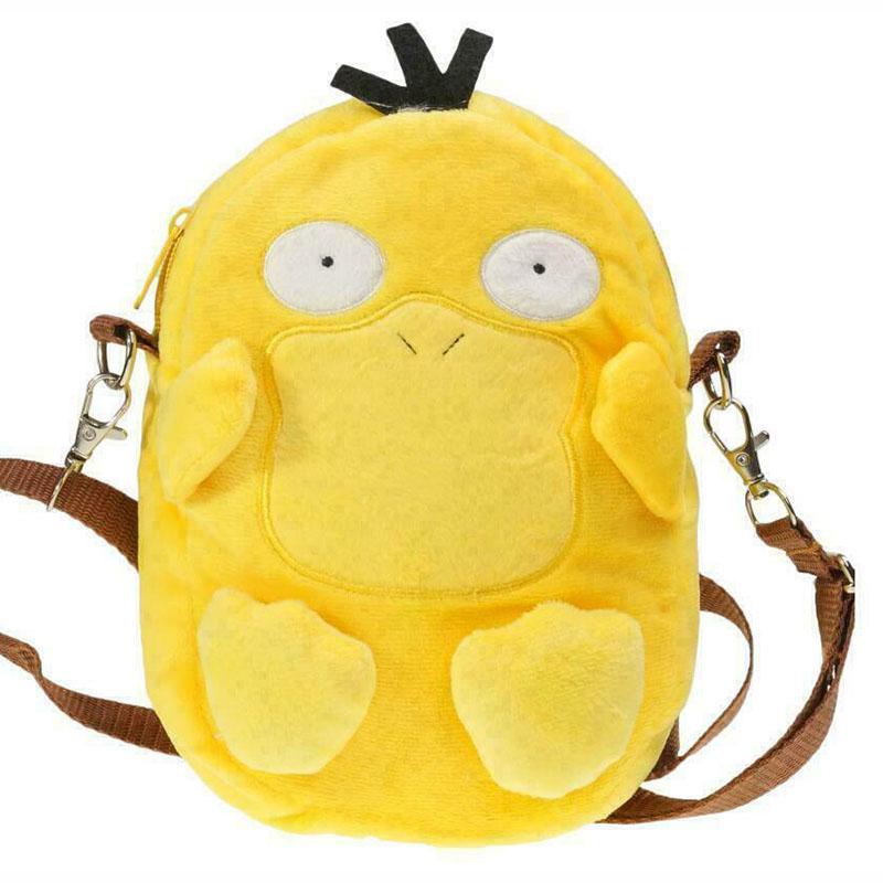Snorlax Charmander Pikachu Eevee Psyduck Plush Backpack Kids Bag Zipper