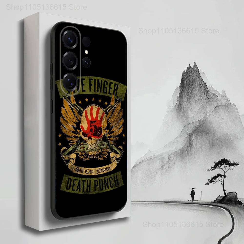 

F-Five Finger D-Death PUNCH Phone Case For Samsung S25,S24,S23,S22,S21,S20,S10,S9,Ultra,Plus,Lite,FE,Soft Silicone Black Cover SamsungS10