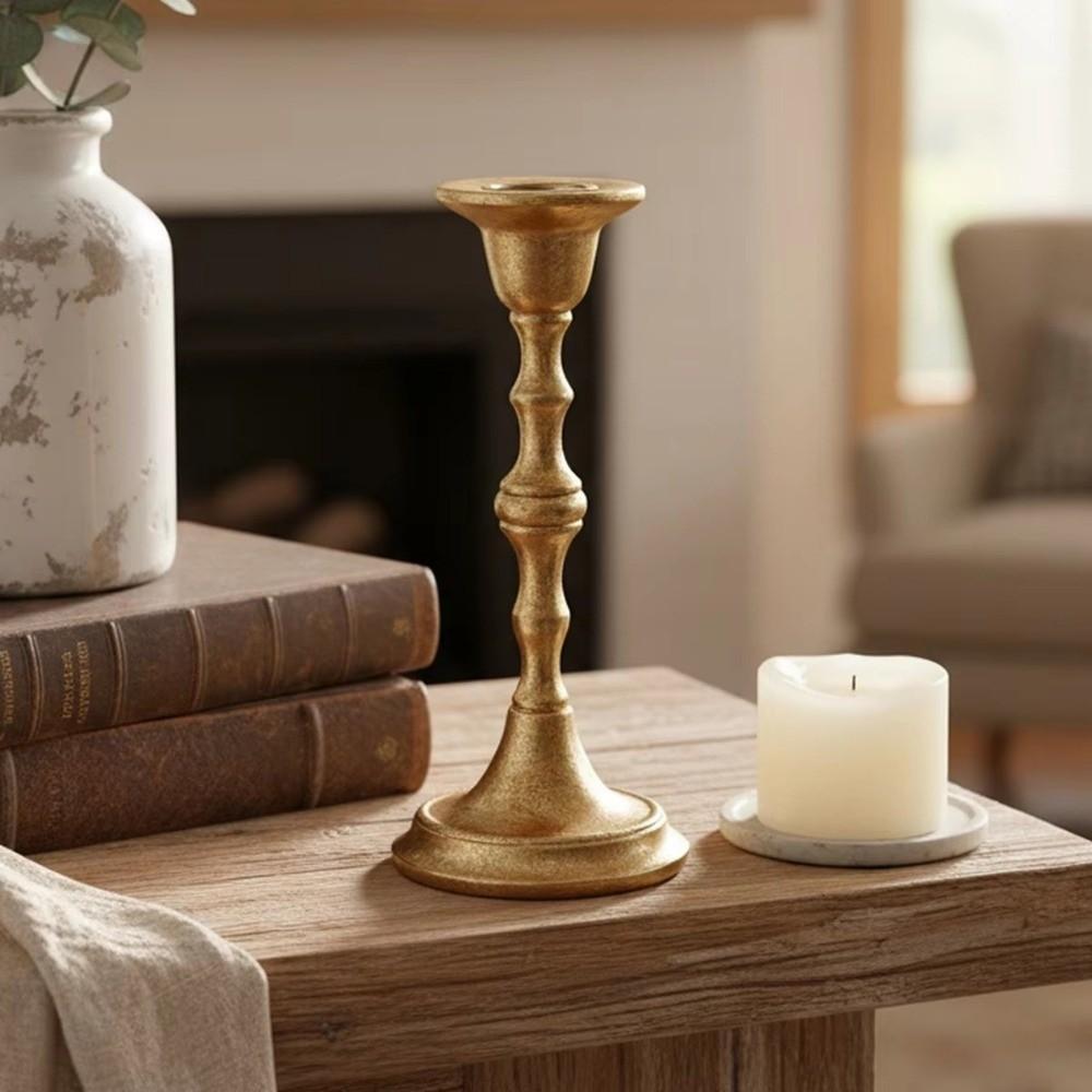 Creative Resin Candlestick European Style Bamboo-shaped Candle Holder Candle Stand Base Candlelight Dinner Props