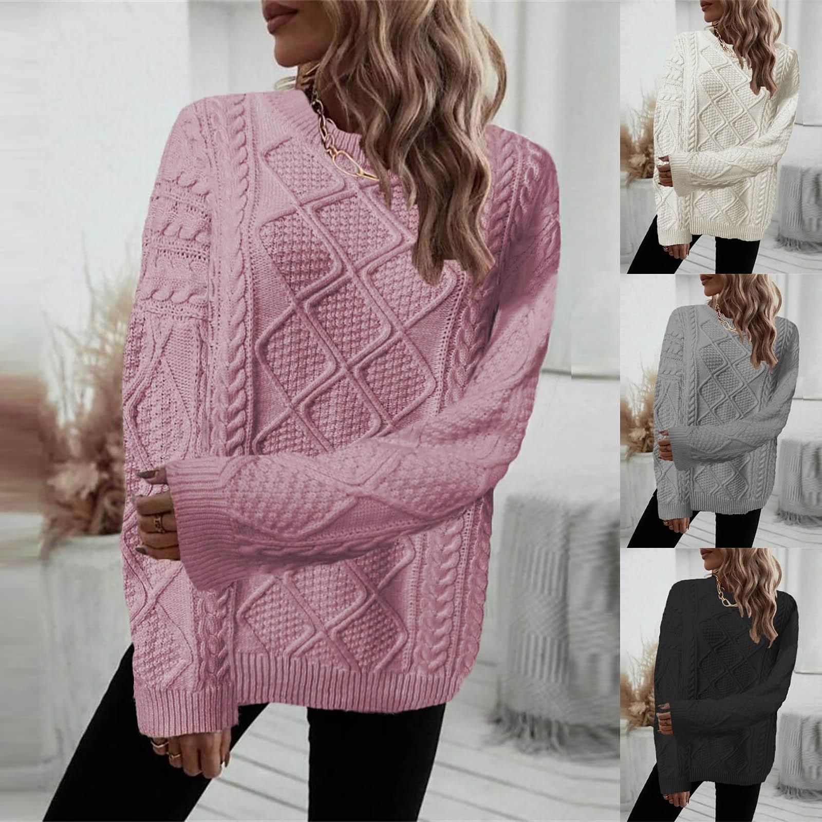 

Women s Tops Solid Turtleneck Knit Casual Festival Theme Pullover Sweater