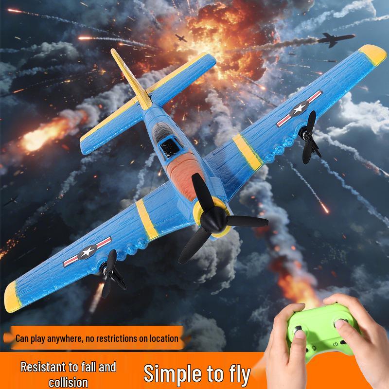 Zhiyang Toys P51 Remote Control Mustang Fighter Fixed-Wing Model Aircraft Glider for North America