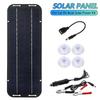 Trickle Charger Battery Charger Kit With Double-Headed Clip 6W 12V Flexible Solar Panel for Car RV Boat Solar Power