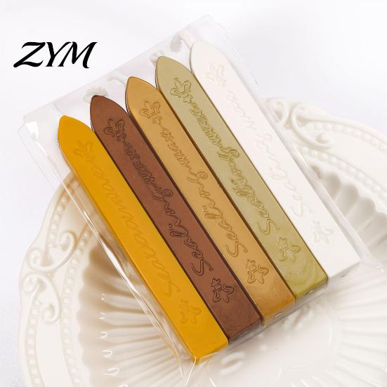 Handmade Greeting Card Decorations 5PCS Sealing Wax Sticks, with Wicks, Classic Color Envelope Strips, for And Vintage Craft Decor Professional