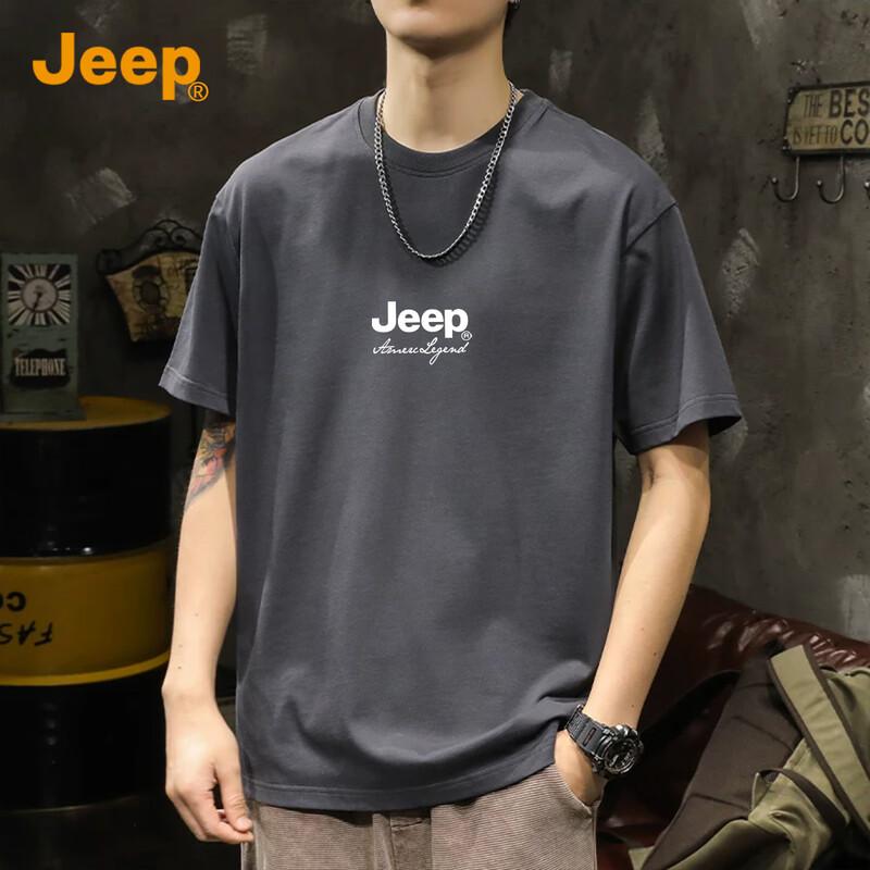 JEEP Men s 100% Cotton Loose Fit Short Sleeve T-Shirt 2XL