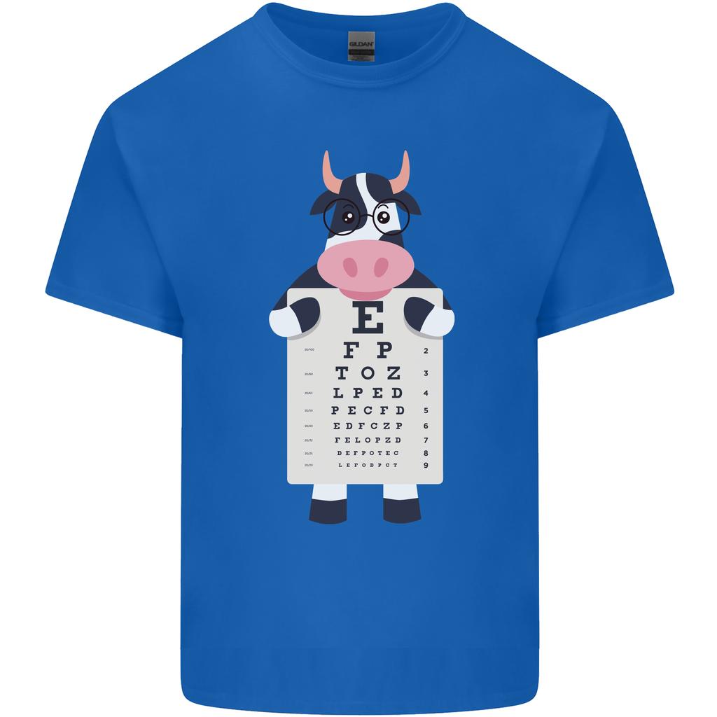 A Cow Holding a Snellen Eye Chart Glasses Unisexs Light Cotton TShirt