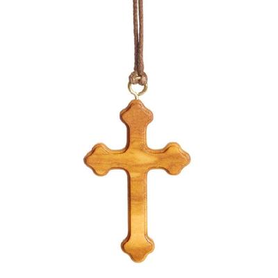 Lightweight Wooden Crucifix Necklace With Wood Detail Alternative Neckchain Jewelry For Sensitive Wearers