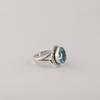 Sky Blue Topaz Gemstone 925 Sterling Silver Women Jewelry Designer Engagement Ring RR-85-7