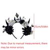 Halloween Party Hairband Roleplay Accessory Headpiece with Dark Series Flower For Costume Event Masquerades Party Wear