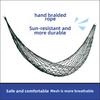 Nylon Mesh Hammock: Indoor/Outdoor Single-Person Swing with Thick Netting and Rings
