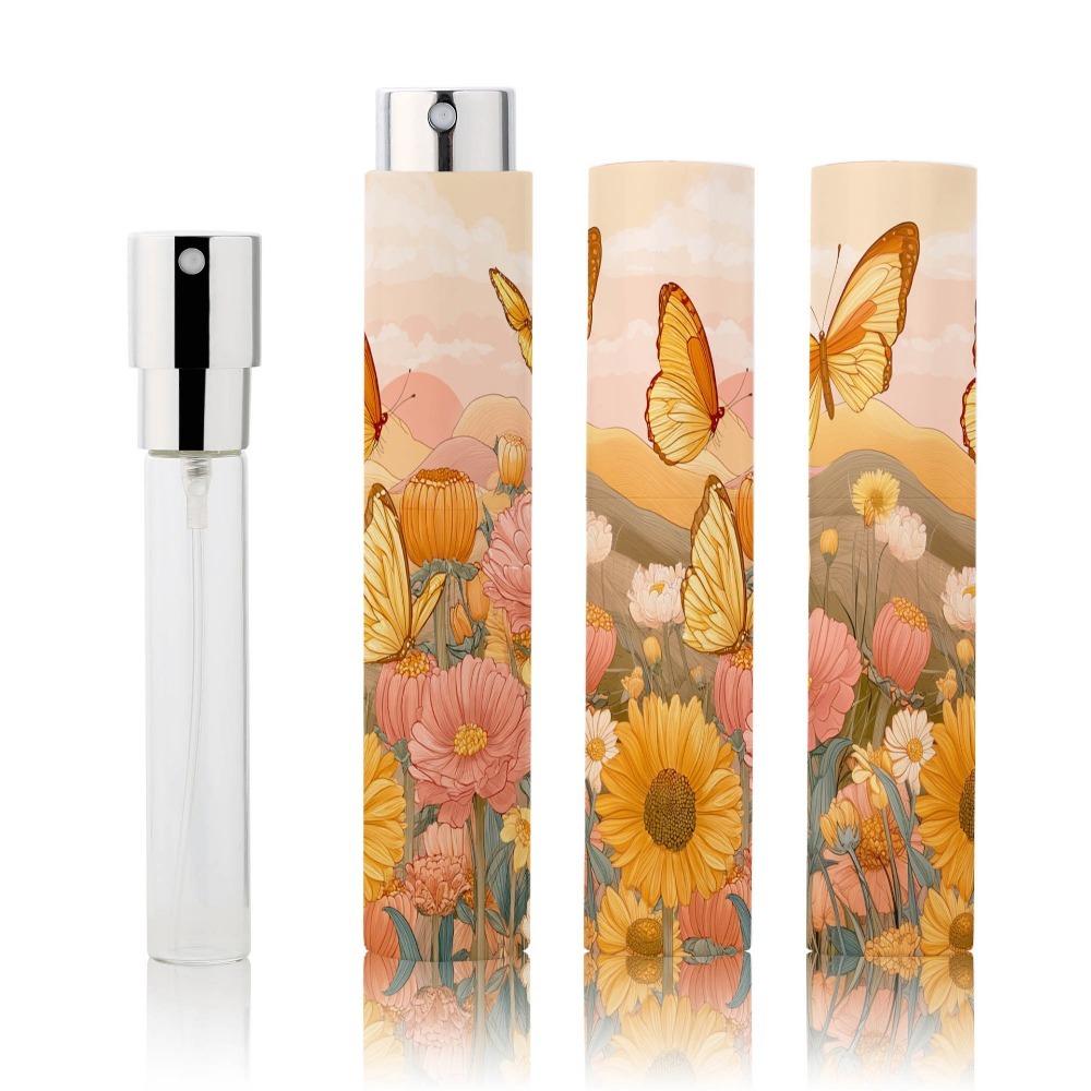 Portable 10ML Spray Bottle Butterfly Leak-Proof Rotating Bottle Spray Function Refillable Atomizer Bottle Liquid Dispensing