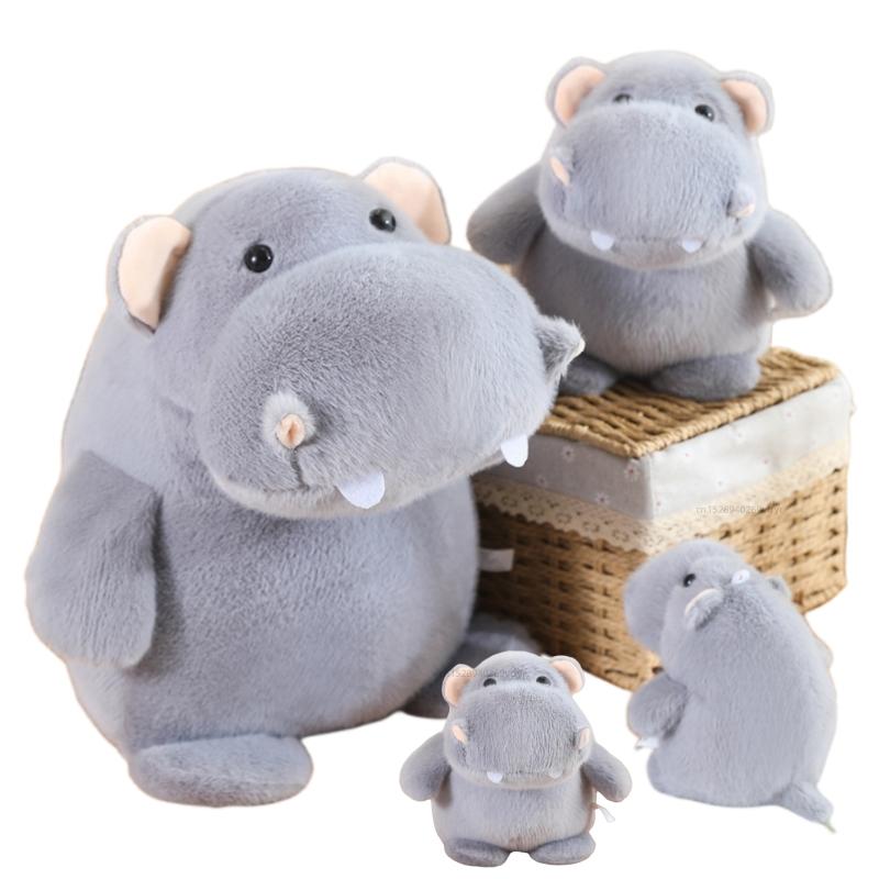 Various Household Supplies Unisex Infant Fluffy Hippo Plush Toy Soft Adorable Stuffed Cartoon Hippopotamus Animal Doll Home Decor Baby Kids Birthday Christmas Gifts