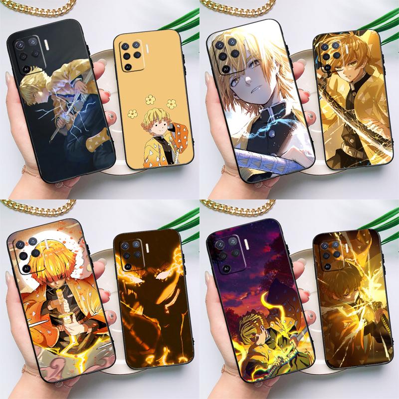 

Чехол Demon Slayer Agatsuma Zenitsu для OPPO A74 A93 A83 A91 A53S A9 A5 A31 A53 2020 A15 A16 A1K A52 A72 A94 A54, чехол
