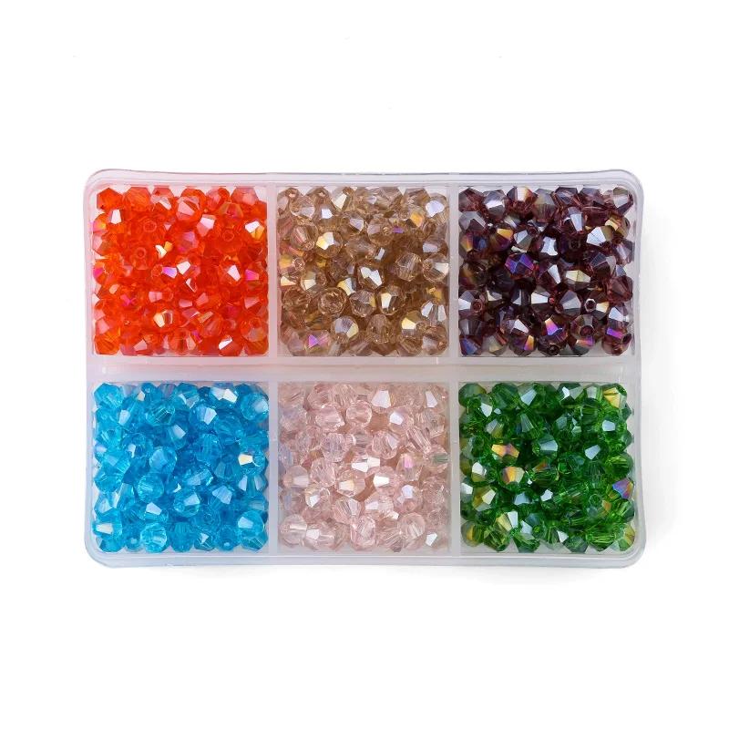 600pcs/lot 4mm Plated Color 5238 Bicone Beads Loose Spacer Beads Austria Jewelry Beads for Sewing Diy Supplies Jewelry Making