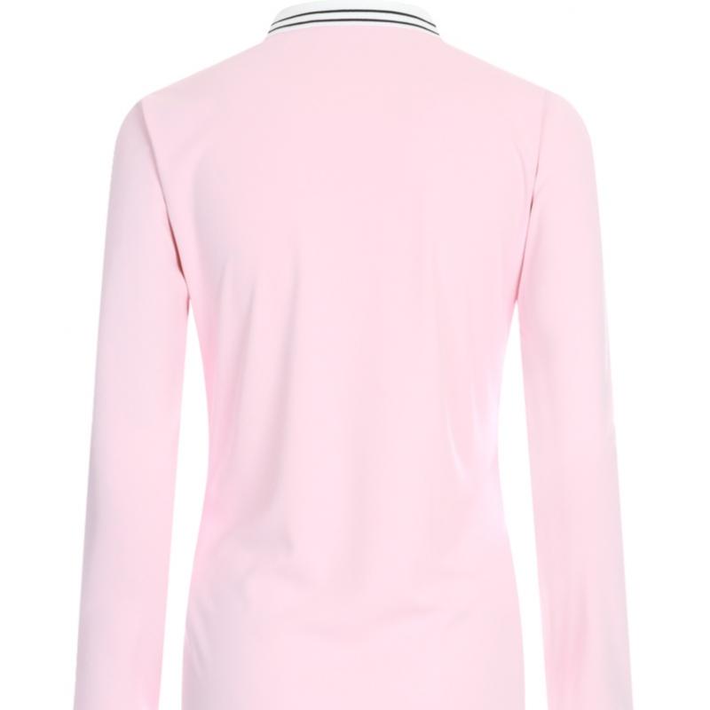 Shop Women Golf Wear Diagonal Button Long Sleeve Tee Lb Wsh 215 Black
