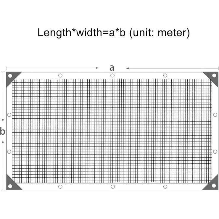 Sun Mesh Shade Sunblock 10x10ft, Sunblock Shade for Plants, Shade Cloth with Grommets, Shade Net for Greenhouse, HDPE Sun Protection - for Barn or
