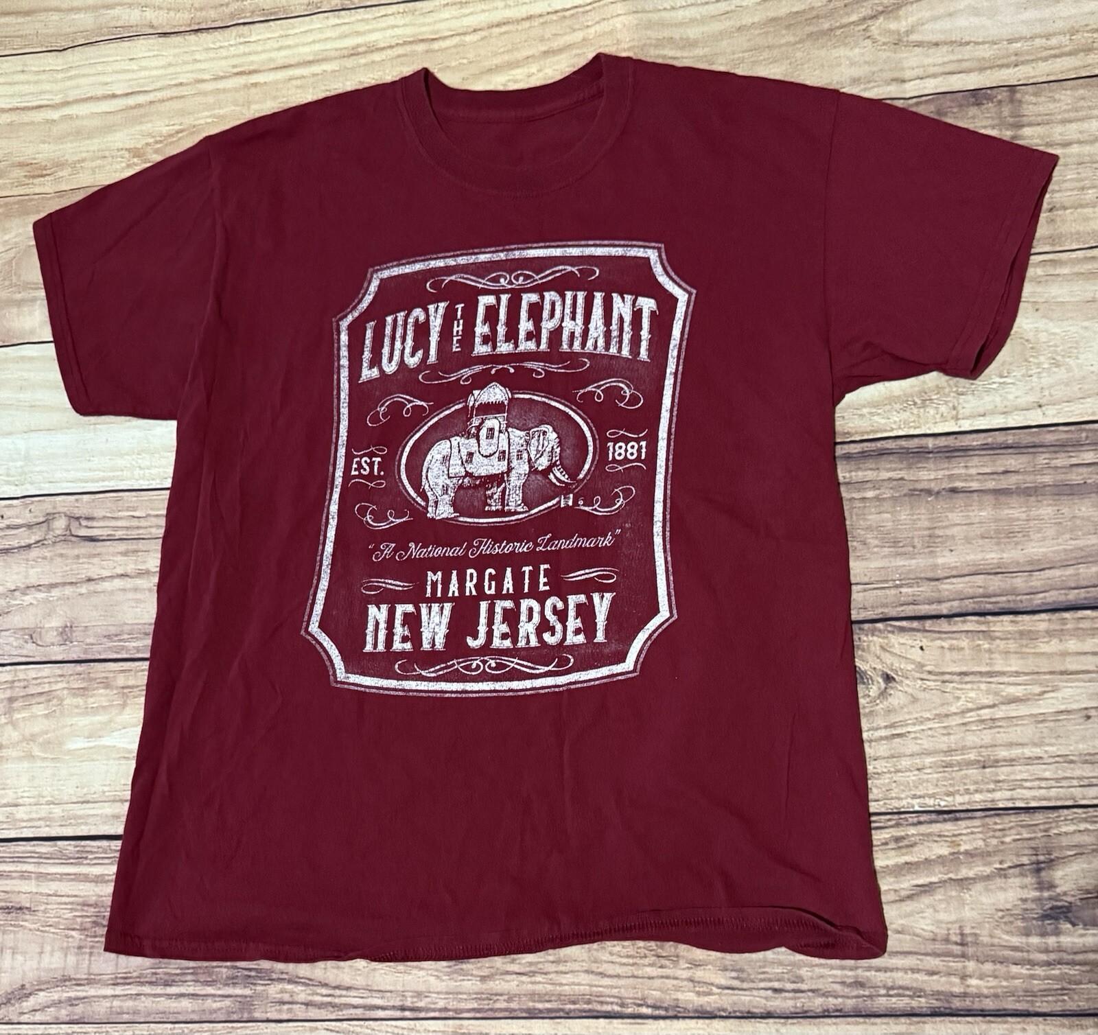 LUCY THE ELEPHANT Margate NJ A National Historic Landmark T-Shirt Size Large L S