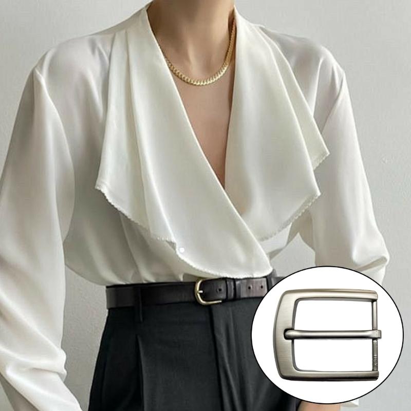 Replacement Belt Buckle Single Prong Metal Leather Craft Belt Buckle Photo Props Punk Belt Buckles for Men Women