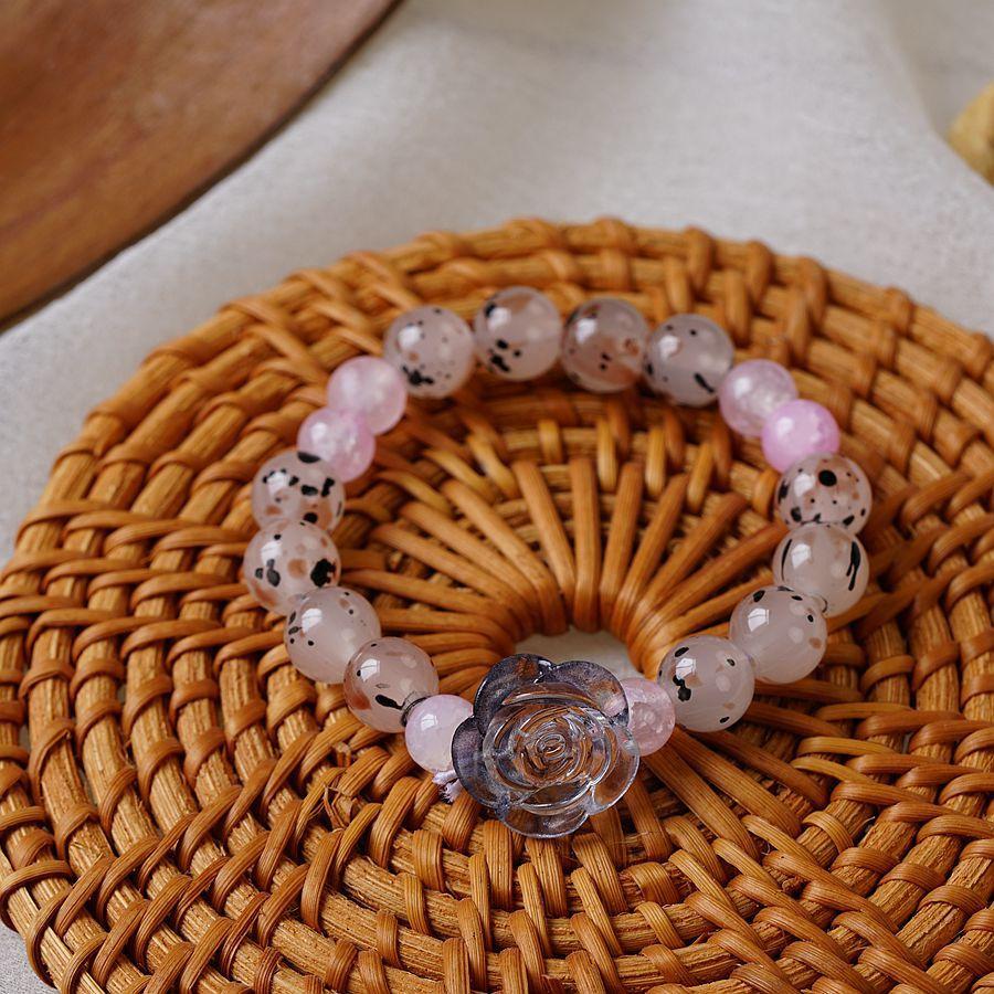 Guofeng Creative Rose Mori Cultural Play Bracelet Women's Literature New Chinese Style Student Game Bracelet Tide Handmade