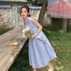 Chic design bow suspender dress women's summer 2026 new Korean version loose salt sweet skirt