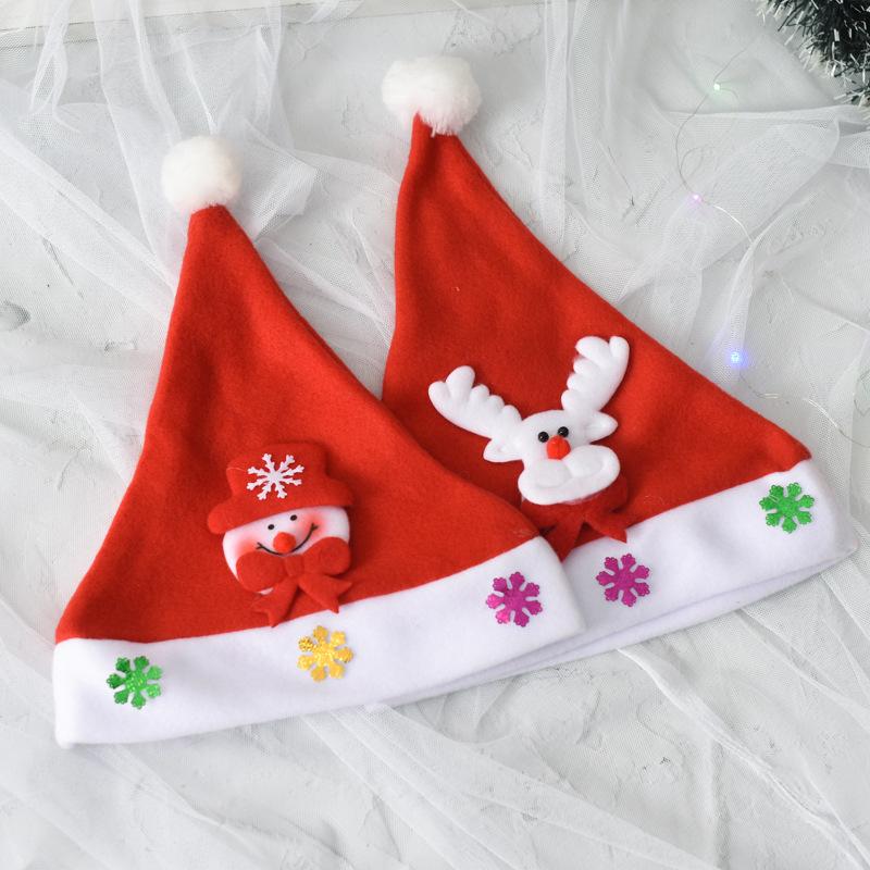 2025 Lighting Christmas Hats New Year Santa Claus Snowman ElK Cap For Kindergarten Home Party Children Adult Xmas Gift Party Decoration