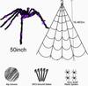 Scary Giant Halloween Spider Web Lights Set