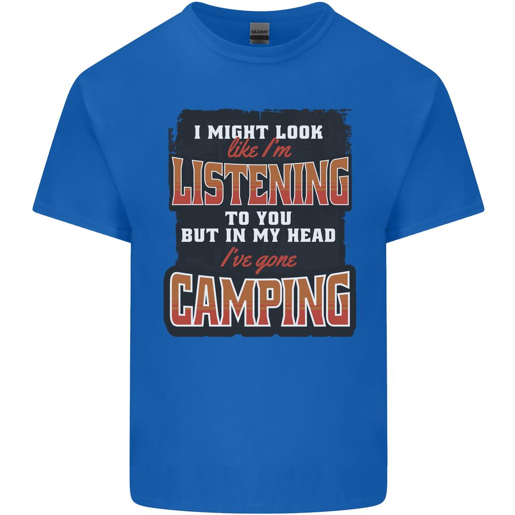 In My Head Ive Gone Camping Funny Unisexs Light Cotton TShirt