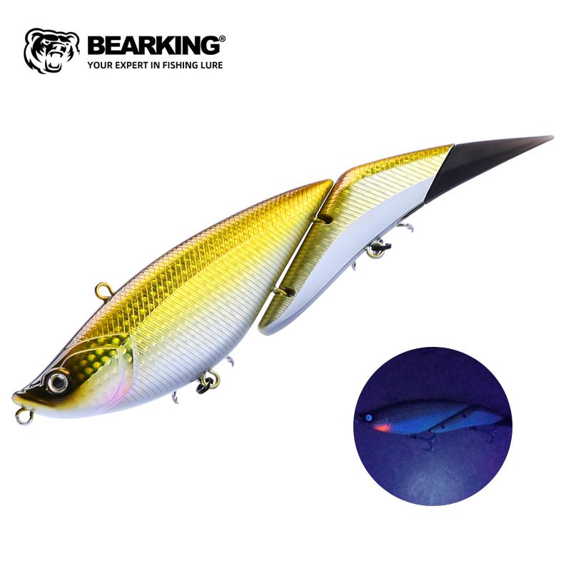BEARKING Top Fishing Lure 190mm 56g 2oz Jointed minnow Wobblers ABS Body with Soft Tail SwimBaits soft lure for pike and bass