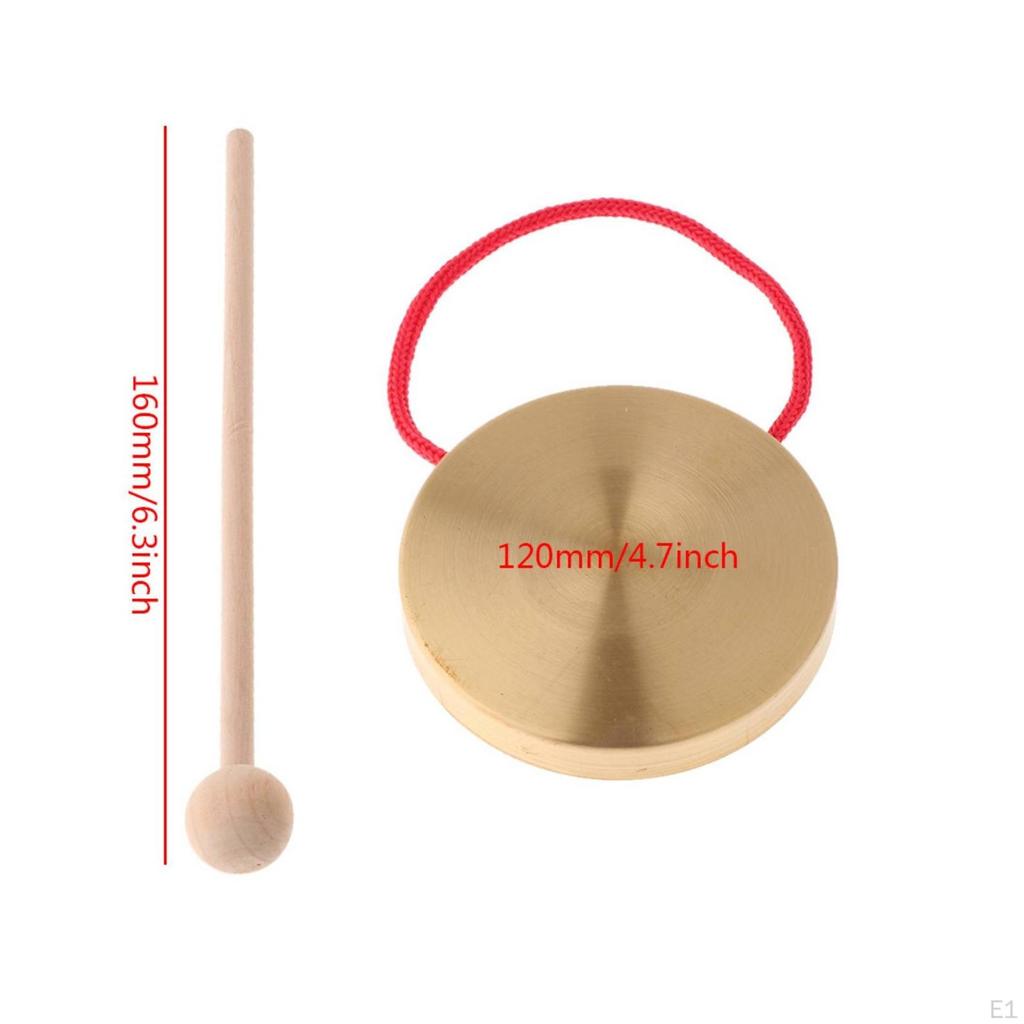 Mini Gong con Bacchetta Piccolo Strumento a Percussione Leggero per Insegnanti