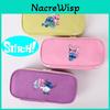 Stitch Colorful Pencil Case Canvas Storage Bag For Elementary School Students