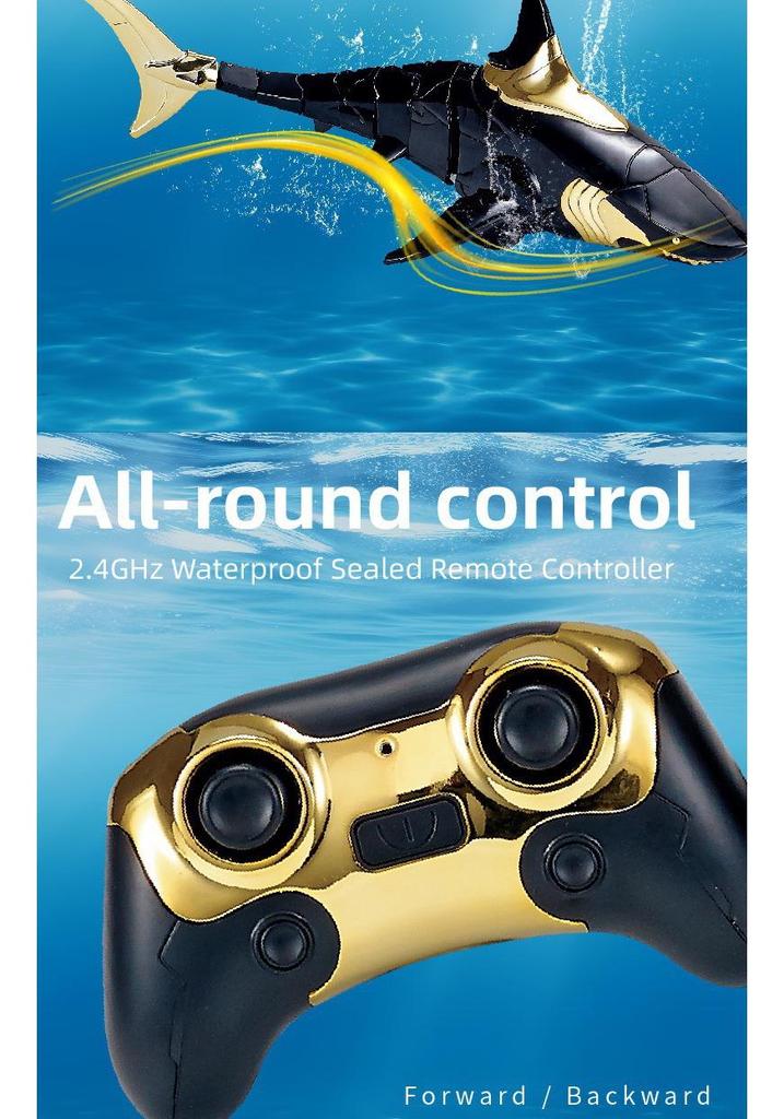 Remote Control Water Spray Shark Submarine for Kids 2.4G