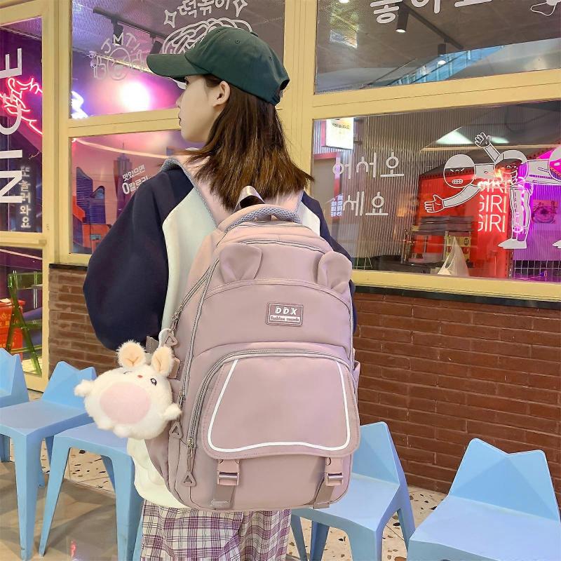 Versatile Book Bags Large Capacity Daypack Aesthetic School Bag for Students Comfortable and Stylish Backpack  Purple