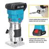 88V 30000RPM 6 Speeds Electric Trimmer Brushless Cordless Rechargeable Wood Router Hand Trimming Machine for Makita 18V Battery