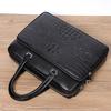 Crocodile Pattern Leather Men'S Handbag Business Men'S Bag First Layer Cowhide Briefcase Simple Business Trip File Bag