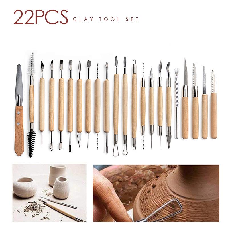 30-Piece Polymer Clay and Pottery Tool Set for Sculpture and Carving