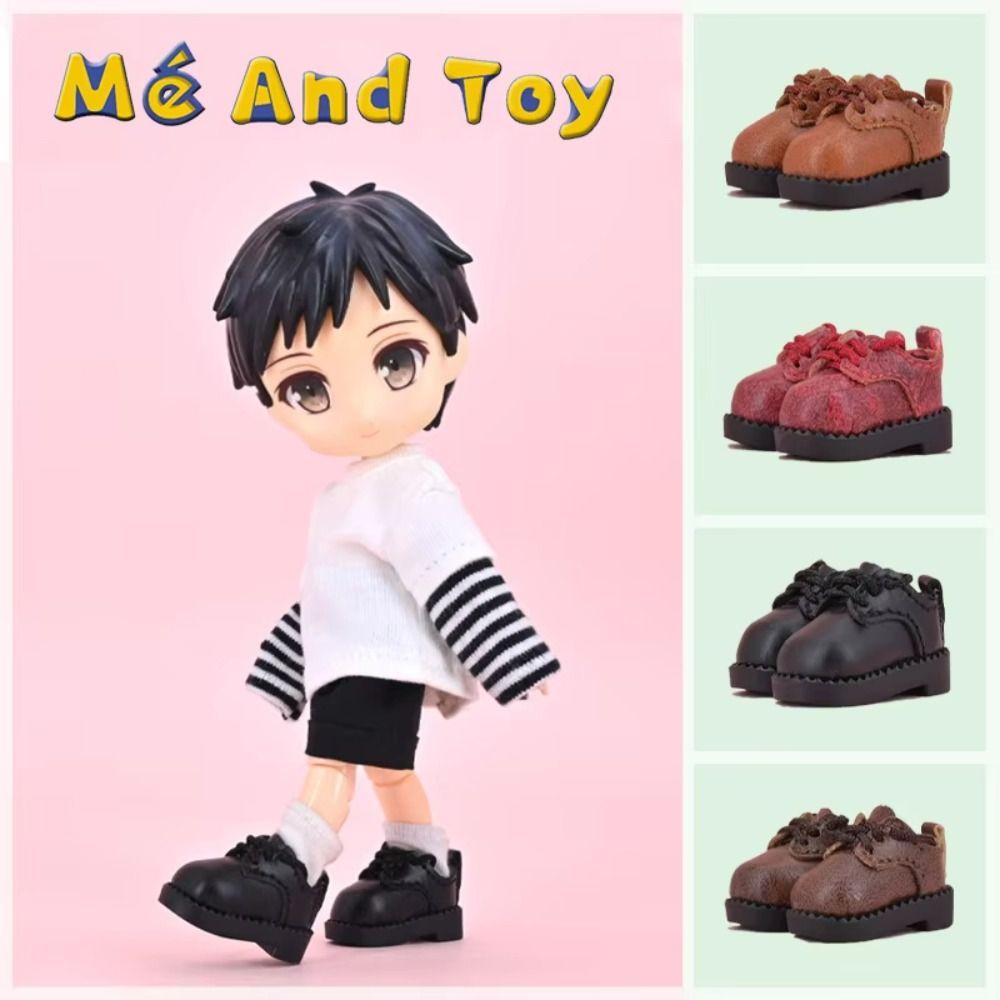 Pretend Play Obitsu11 Shoes Dress Up Cowhide Dolls Shoes Doll Leather Boots  Doll Accessories