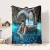 Mermaid Flannel Blanket Throw Blanket Soft Warm Sofa Bed Camping Home Decor Unique Christmas Gift Cs9227